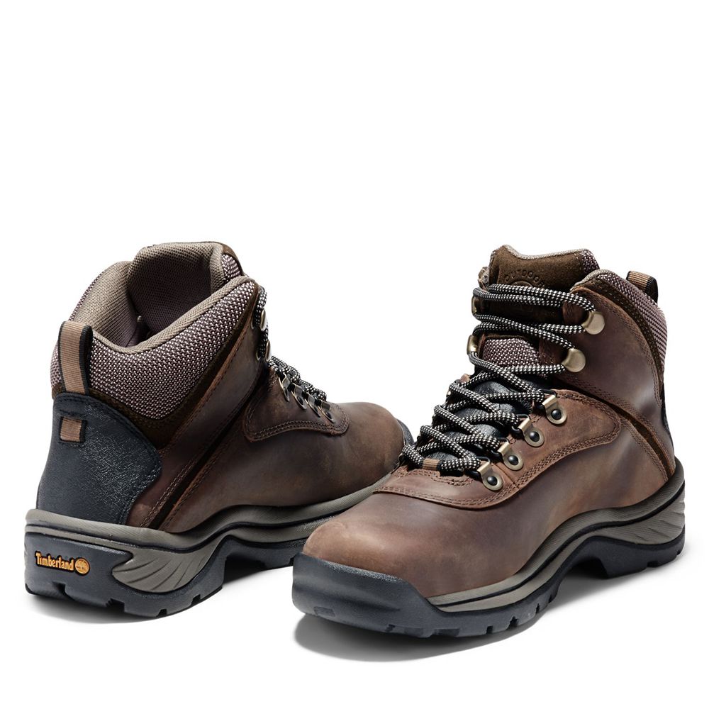 Botas de Caminhada Feminino - Timberland White Ledge Mid Impermeavel - TEYVC7213 - Marrom Escuro